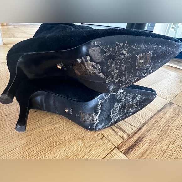 RAYE Perla suede boots in black from Revolve Very good condition. Slouchy boots - Picture 8 of 11